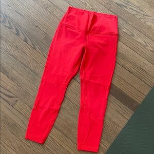 Lululemon Red High-Waisted Leggings